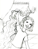 Clara's Gift to Locks of Love Coloring Page